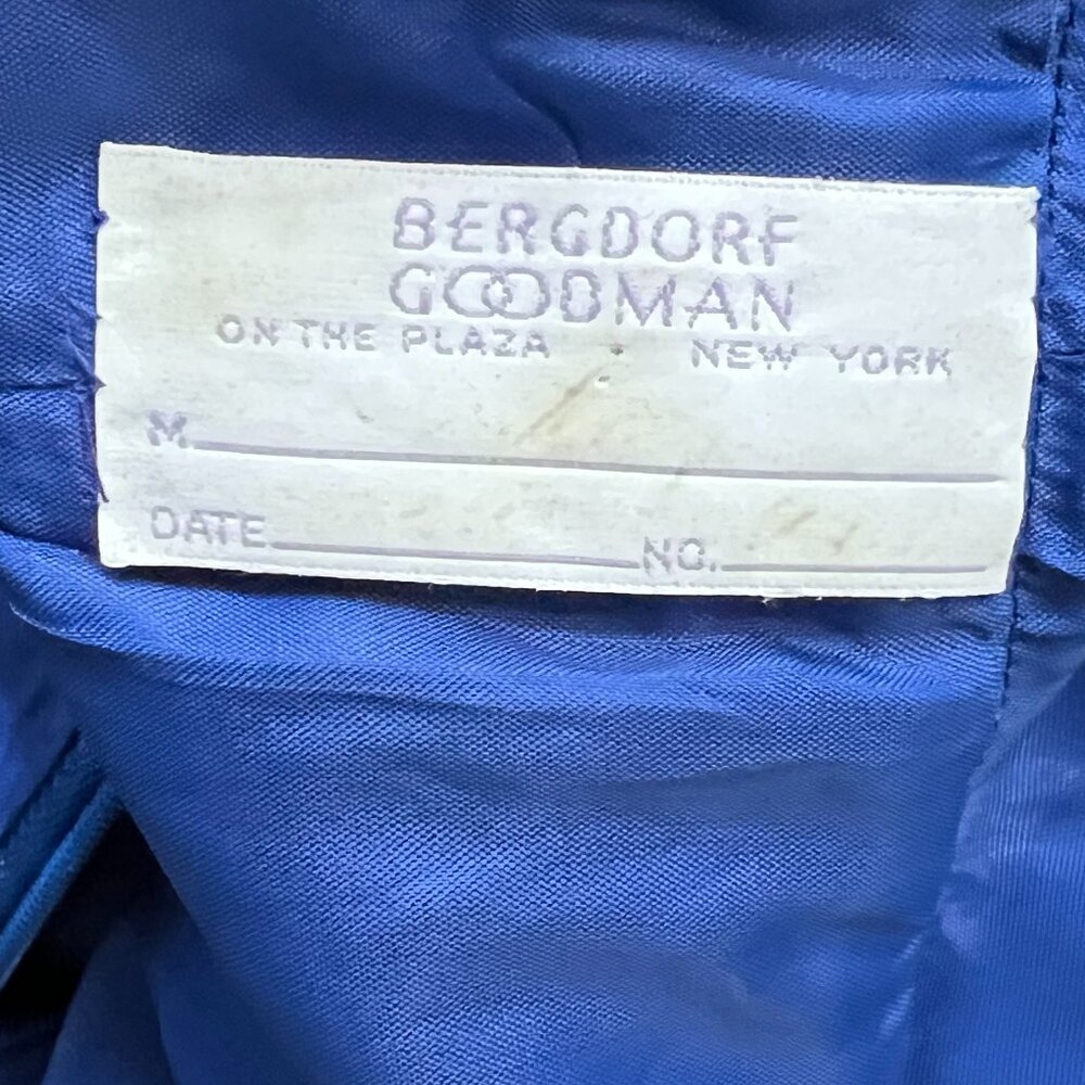 Carolina Herrara Vintage Cobalt Blue Drop Waist Flounce Dress sz 10 - Picture 6 of 11